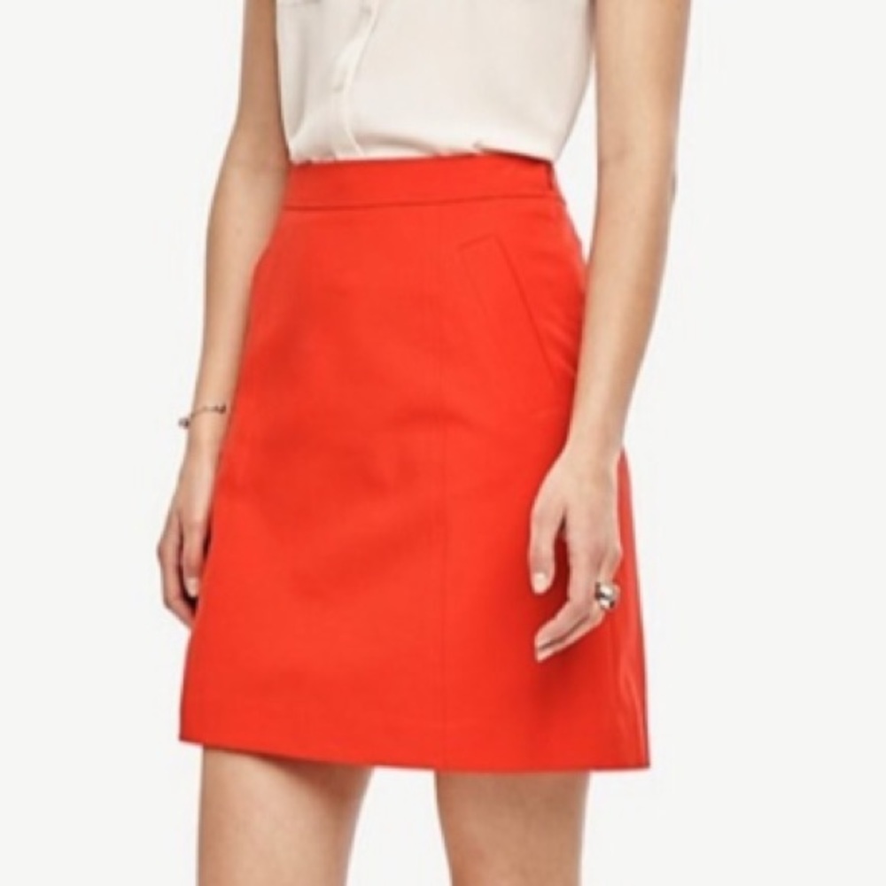 Ann Taylor Petite Compact Twill Skirt